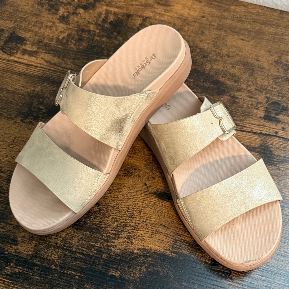 Dr. Scholl's Metallic Gold Women's Sandals